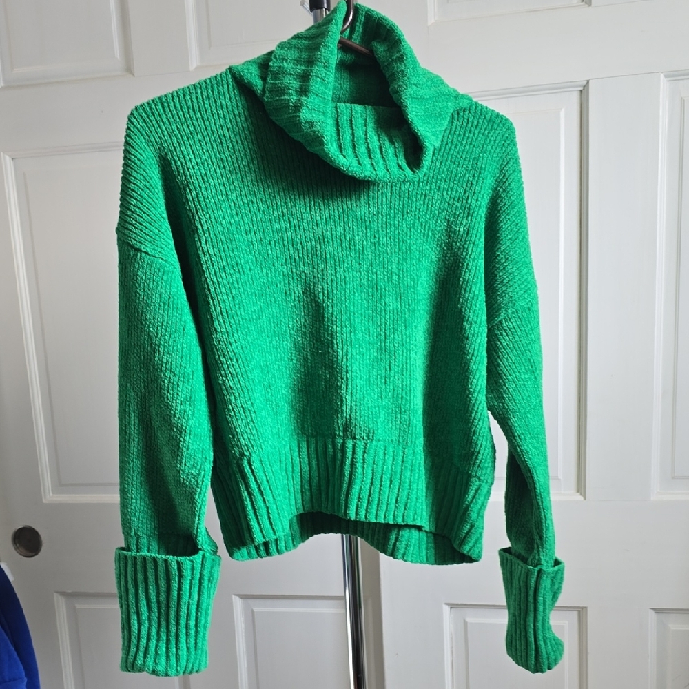 Green Turtleneck Sweater